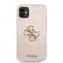 Tylna obudowa Guess PU 4G z metalowym Logo do Apple iPhone 11, różowa