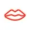 Forever Dekoracyjny neon LED Lips czerwony / długość kabla 2m / 3xAA / USB