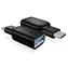 Icy box IB-CB003 Adapter USB-C - USB 3.0 typ A czarny