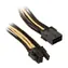 Kabel Silverstone 8-pin PCI > 6+2-pin PCIe Kable czarno-złote 25 cm / indywidualnie plecione