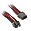 Kabel Silverstone 8-pin PCI > 6+2-pin PCIe Kable czarno-czerwone 25 cm / indywidualnie plecione