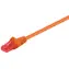 MicroConnect CAT6 U/UTP 0,25m pomarańczowy / PVC