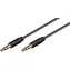 Kabel audio MicroConnect Slim 3-pinowy Jack 3,5 mm - Jack 3,5 mm 0,5 m czarny