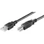 Kabel MicroConnect USB2.0 A (M) - USB B (M) 1m czarny / 480Mbit/s