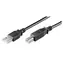 Kabel MicroConnect USB2.0 A (M) - USB2.0 B (M) 1,8 m czarny / 480 Mbit/s