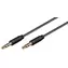 Kabel audio MicroConnect Slim 3-pinowy Jack 3,5 mm - Jack 3,5 mm 3M czarny