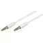 Kabel audio MicroConnect Slim 3-pinowy Jack 3,5 mm - Jack 3,5 mm 0,5 m biały