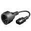 Przewód przedłużający MicroConnect C14 - Schuko (F) 0,23 m czarny
