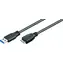Kabel MicroConnect USB3.0 A (M) - microUSB B (M) 2m czarny / 5000Mbit/s