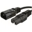 Przewód przedłużający MicroConnect C14 - C15 1m czarny