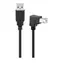 Kabel MicroConnect USB2.0 A (M) - USB2.0 B kąt 90° (M) 2m czarny / 480Mbit/s