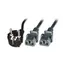 Kabel zasilający MicroConnect Schuko kątowy 90° - 2x C13 3M czarny