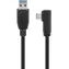 Kabel MicroConnect USB-C kąt 90° (M) - USB 3.0 A (M) 3M czarny / 5000Mbit/s
