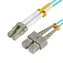 Cable światłowodowy MicroConnect LC/SC wielomodowy dupleks OM3 5m niebieski