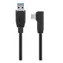 Kabel MicroConnect USB-C kąt 90° (M) - USB 3.0 A (M) 0,5 m czarny / 5000 Mbit/s