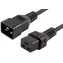 Przewód przedłużający MicroConnect z blokadą IEC C19 - C20 2m czarny