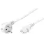 Kabel zasilający MicroConnect Schuko kąt 90° - C13 5m biały