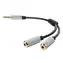 Sharkoon PMP35 czarny / redukcja / 2x jack 3,5mm 3-pin / 1x jack 3,5mm 4-pin