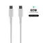 FIXED silikonowy kabel do ładowania i transmisji danych ze złączami USB-C/USB-C i obsługą PD 1,2 m biały / USB 2.0 / 60 W