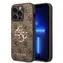 Tylna obudowa Guess PU 4G z metalowym Logo do Apple iPhone 15 Pro Max, brązowa