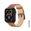 Skórzany pasek Swissten do zegarka Apple Watch 42/44/45/49 mm brązowo-czarna klamra i czarna pętla
