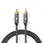 Kabel Nedis do subwoofera RCA (M) - RCA (M) 3,00 m szary