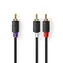 Kabel Nedis do subwoofera RCA (M) - 2x RCA (M) 3,00 m Antracyt