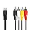Kabel audio Nedis DIN DIN 5-pin (M) - 4X RCA (M) 1,00 m czarny