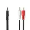 Kabel audio stereo Nedis jack 3,5 mm (M) - 2x RCA (M) 1,00 m czarny
