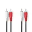 Kabel audio stereo Nedis 2x RCA (M) - 2x RCA (M) 1,50 m czarny