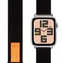 Pasek tekstylny Obal:Me do zegarka Apple Watch 42-49 mm ML, czarno-pomarańczowy