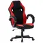 SENSE7 Prism czerwono-czarny / Fotel gamingowy / materiałowy / regulowany / kółka / nośność 120 kg