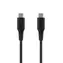 FIXED Krótki kabel do ładowania i transmisji danych z płynnego silikonu ze złączami USB-C/USB-C i obsługą PD 0,3 m USB 2.0 60 W czarny