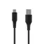 FIXED Krótki kabel do ładowania i transmisji danych z płynnego silikonu ze złączami USB/USB-C i obsługą PD 0,3 m USB 2.0 60 W czarny