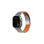 Pasek UNIQ Strova Flex do zegarka Apple Watch 49/46/45/44 mm, tytanowo-srebrny/pomarańczowy Volt