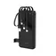 Dudao K11 10000mAh czarny / Power bank / 64W / z wbudowanymi kablami USB-A / USB-C / Lightning / Micro USB