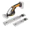 WORX WG801E / Nożyce do szczotek i trawy bezprzewodowe / 20 V / 2,0 Ah / Wydajność cięcia 200|120 mm / Czas pracy 60 min