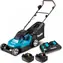 Makita DLM432PT2 / Kosiarka akumulatorowa / 18V / 3600 obr/min / szerokość 43 cm / kosz 50 l / 2x akumulatory 5Ah