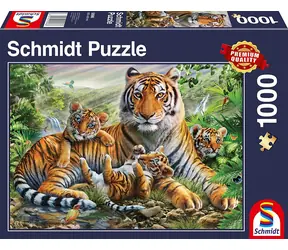 Puzzle Schmidt Tygrysica i młode