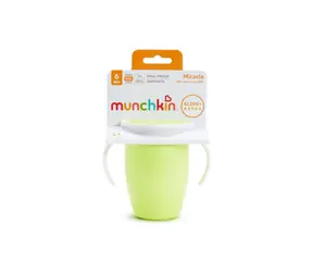 Munchkin - Kubek niepłynący Junior 360° z uszami 207 ml - zielony