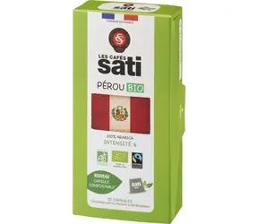 Les Cafés Sati Peru Bio Nespresso 10 szt.