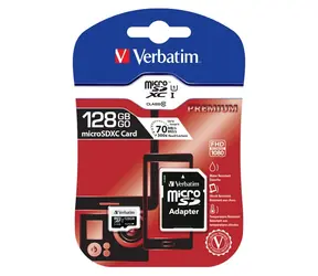 Karta pamięci Verbatim MicroSDXC 128 GB z adapterem SD