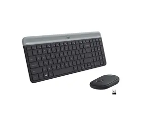 Logitech Slim Wireless Combo MK470 DE czarny