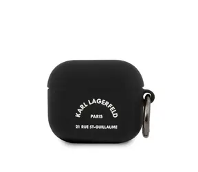 Silikonowe etui Karl Lagerfeld Rue St Guillaume do Airpods 3 w kolorze czarnym
