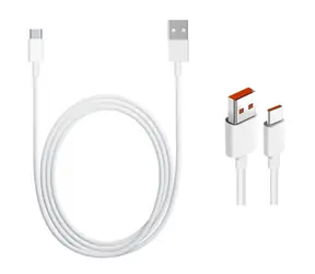 Oryginalny kabel XIAOMI 6A USB-A (M) - USB-C (M) 1 m biały