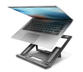 Axagon STND-L, metalowy stojak pod laptopy 10"-17,3", 4 regulowane wysokości, szary