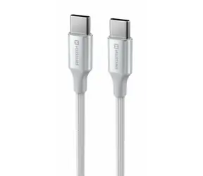 Kabel do transmisji danych Swissten TEXTILE II USB-C - USB-C 1,5m biały