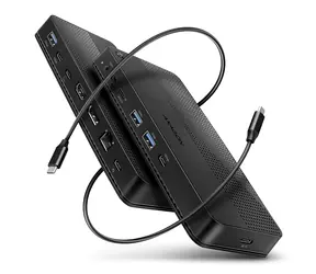 Axagon HMC-U4, stacja dokująca USB4 40Gbps, 3x USB-A, 2x USB-C, HDMI i DP 8K/30Hz, RJ-45, SD/mSD, audio, PD 100W, kabel USB-C 80cm