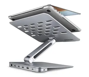 Axagon HMC-STND, stojak na laptopy 10"-16", koncentrator USB 5Gbps, 3x USB-A, HDMI 4k/60Hz, RJ-45, PD 100W, kabel USB-C 60cm