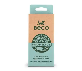 BeCoThings Beco Worki na odchody o zapachu mięty pieprzowej 60 szt./ekologiczne